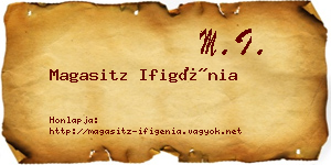 Magasitz Ifigénia névjegykártya